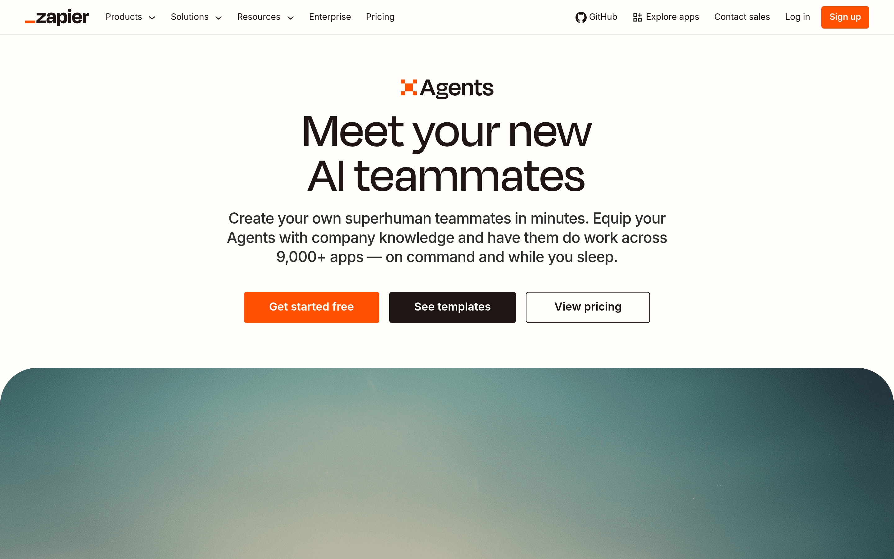 Zapier Agents Seite