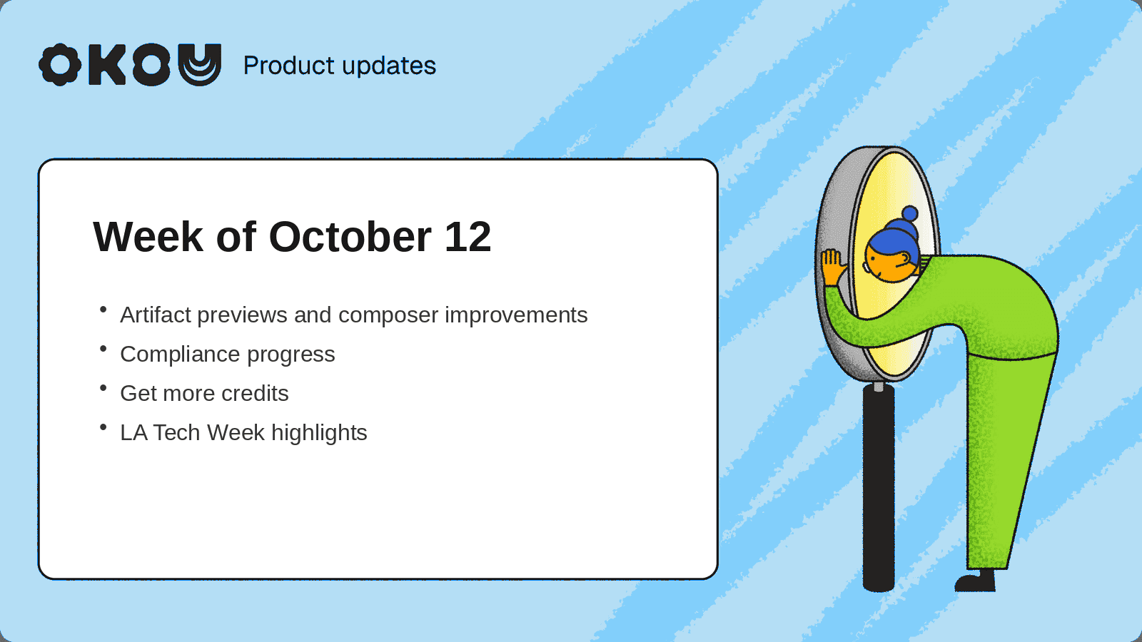 What's new in Okou — Week of October 12